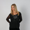Black Y2K Made in Italy Mesh Top (M)