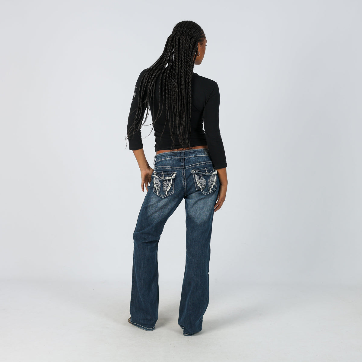 Blue Y2K Bootcut Jeans (S)