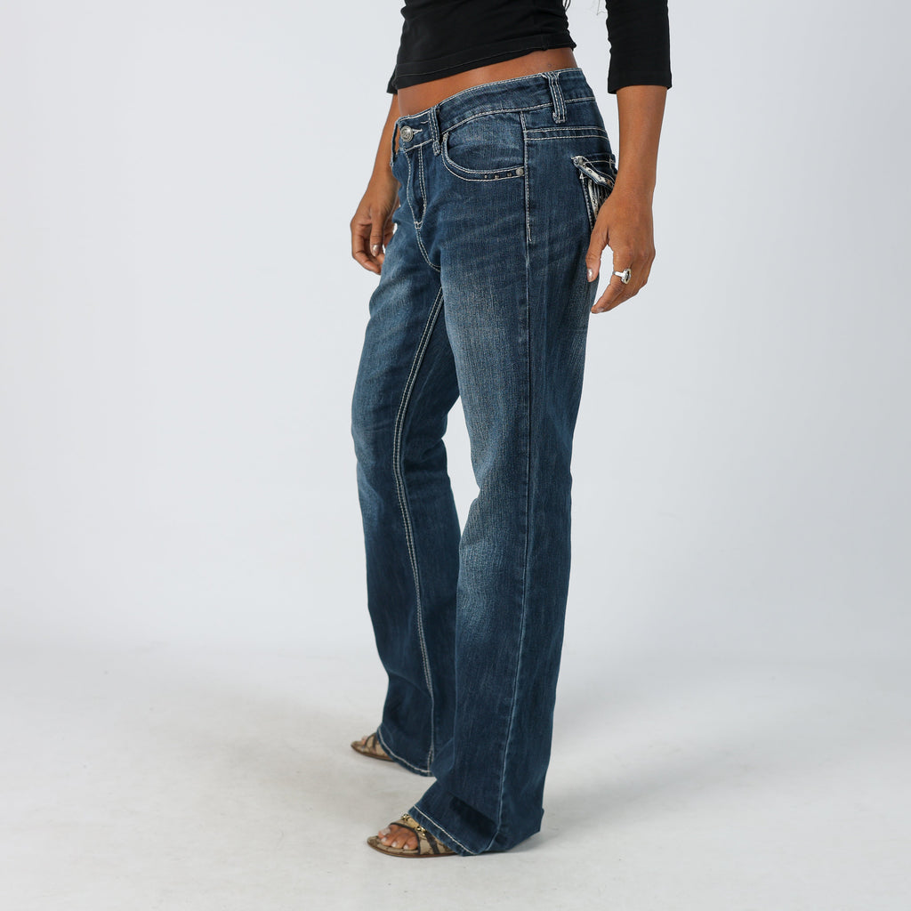 Blue Y2K Bootcut Jeans (S)