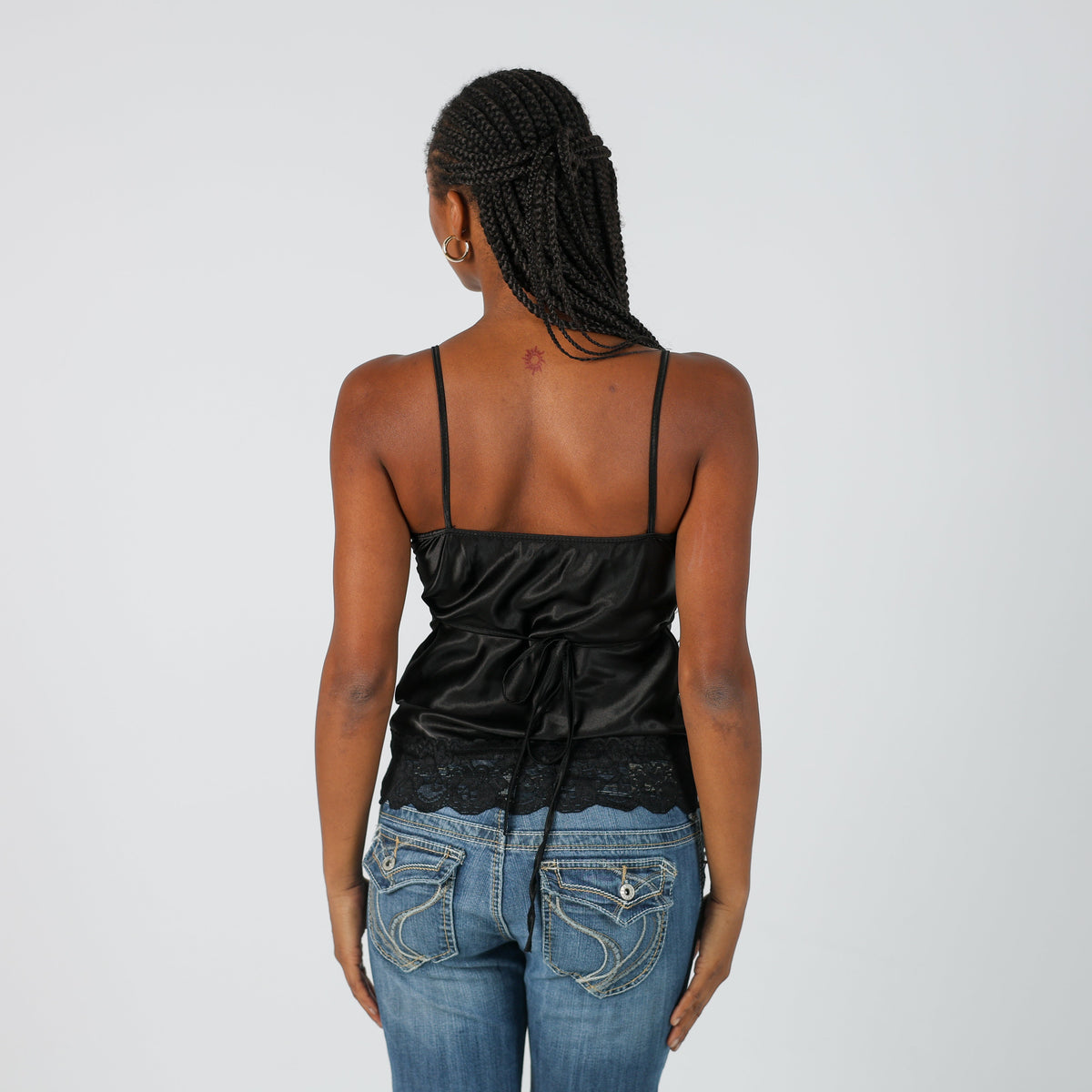 Black Y2K Made in Italy Cami (S)