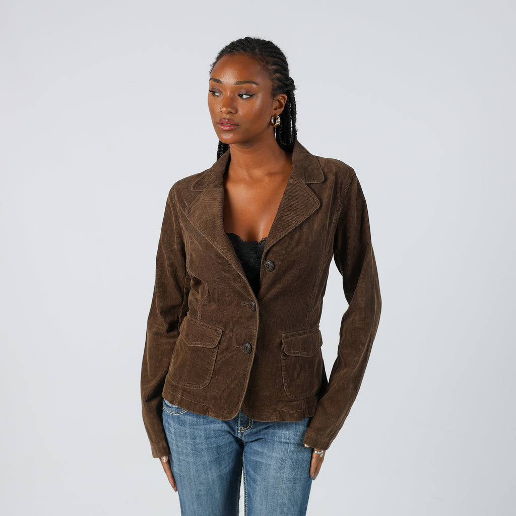 Brown Y2K Project Cord Jacket (M)