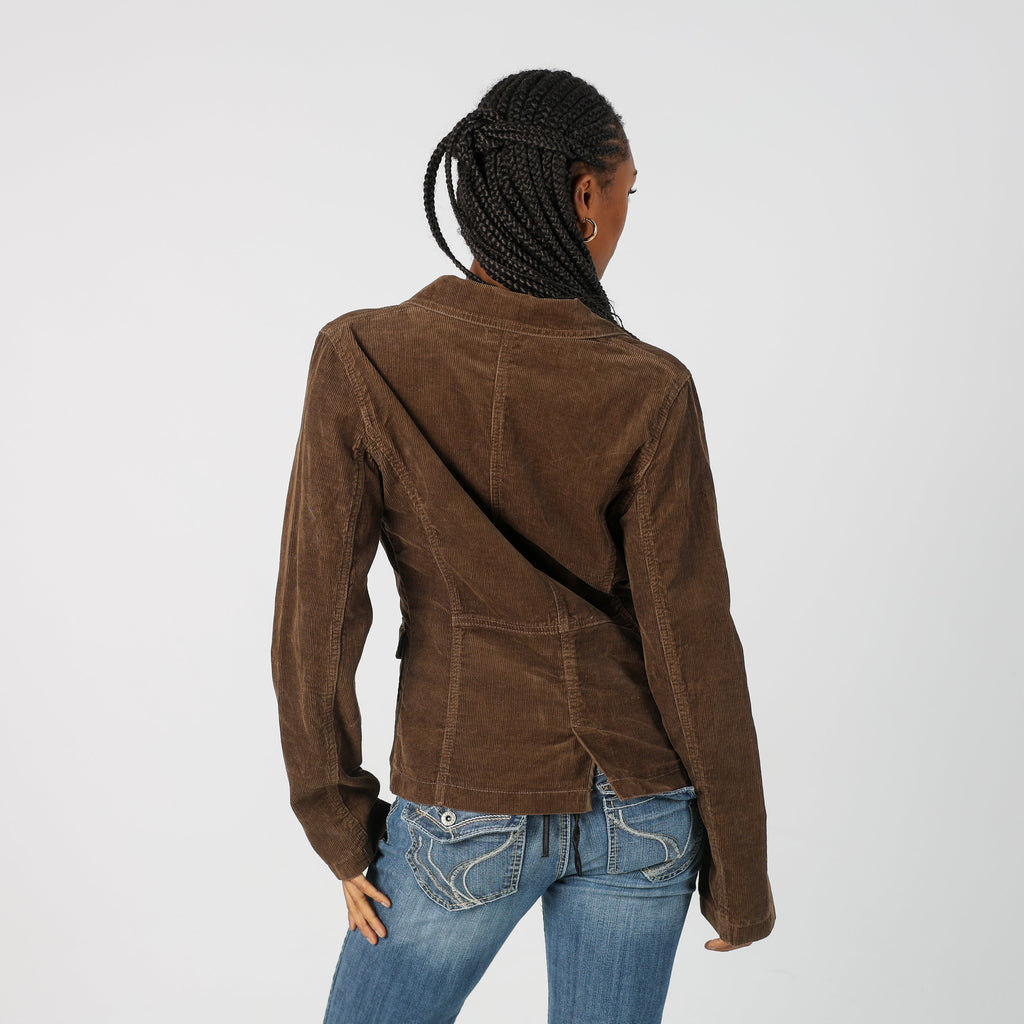 Brown Y2K Project Cord Jacket (M)