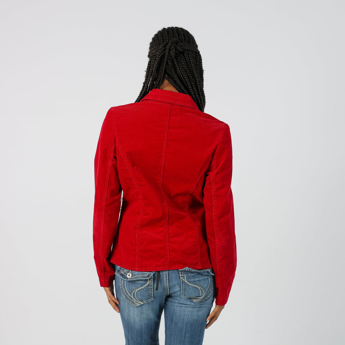 Red Y2K Street One Cord Jacket (M)