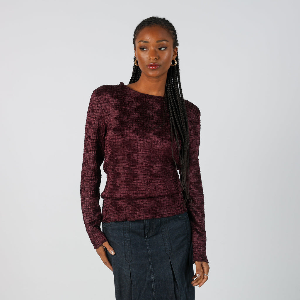 Purple Y2K Street One Long Sleeve Top (S)