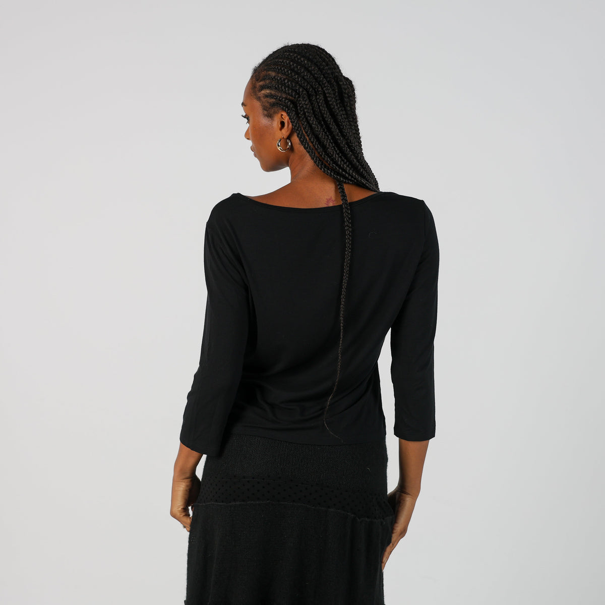 Black Y2K Max Mara Long Sleeve Top (L)