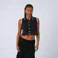 Black Y2K Made in Italy Knitted Top (S)