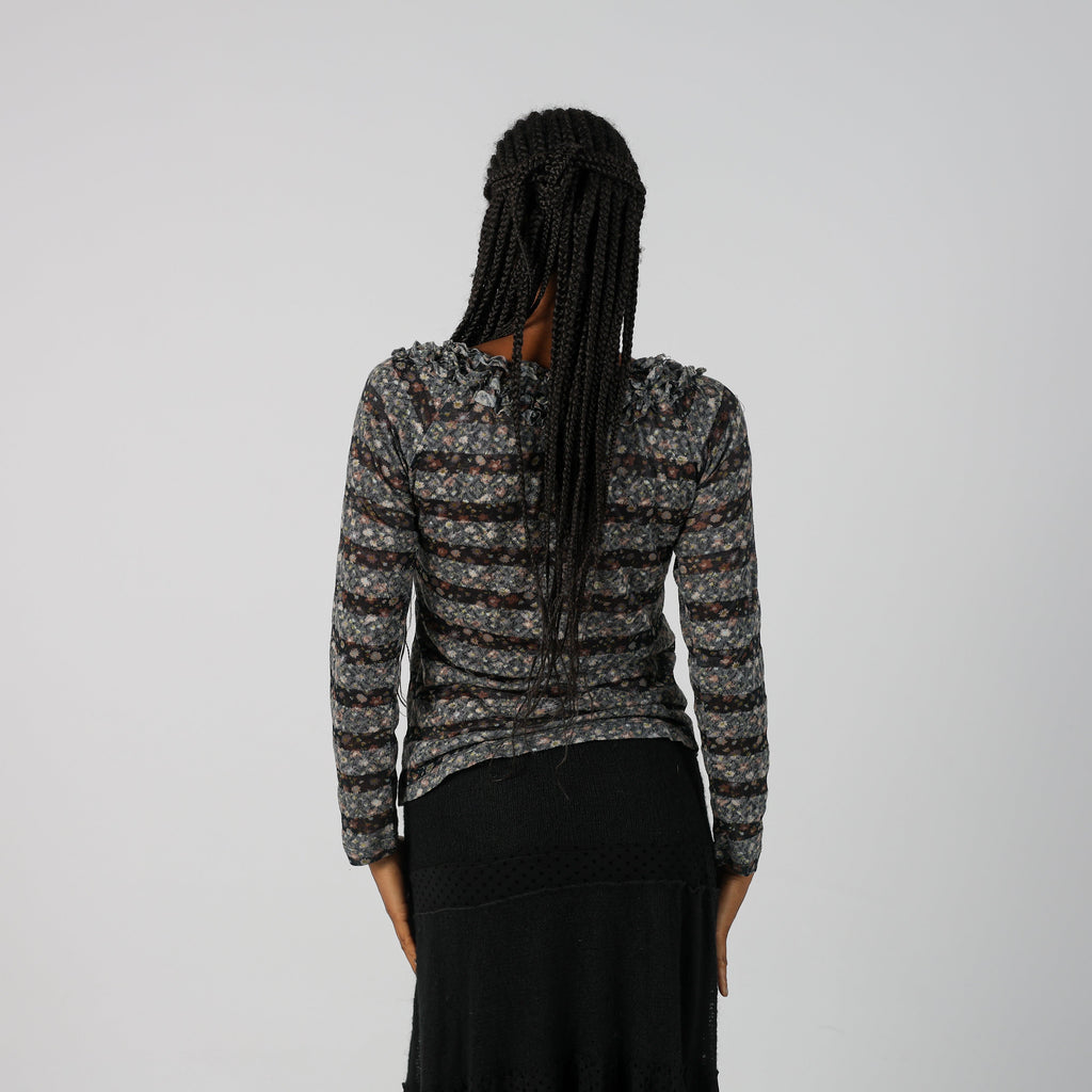 Grey Y2K Long Sleeve Top (S)