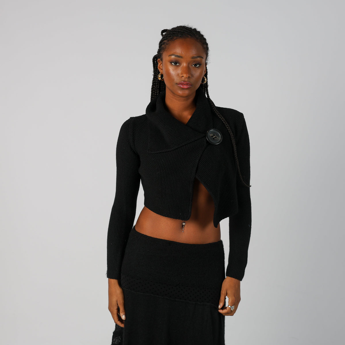 Black Y2K Max&Co. Knitted Jumper (S)