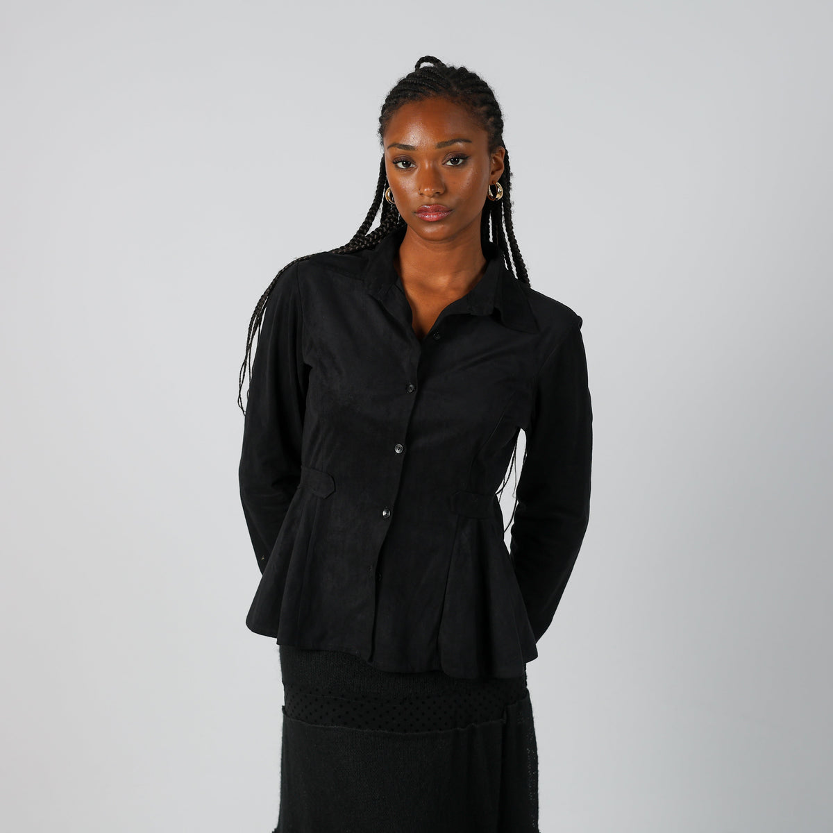 Black Y2K Made in Italy Shirt (S)