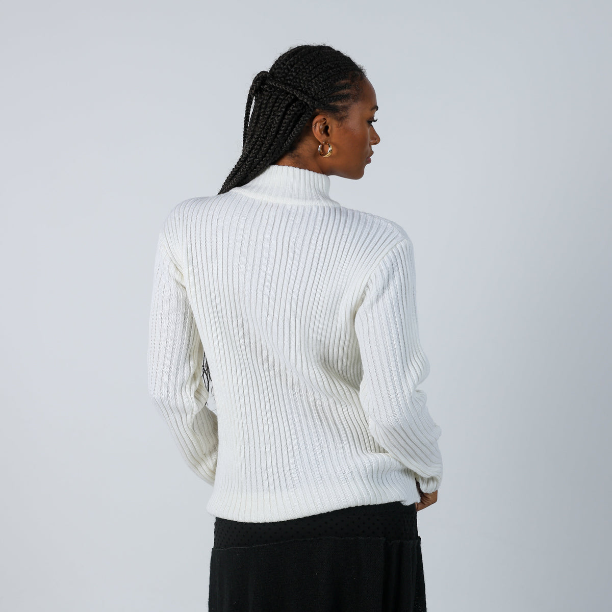 Cream Y2K Knitted Jumper (M)
