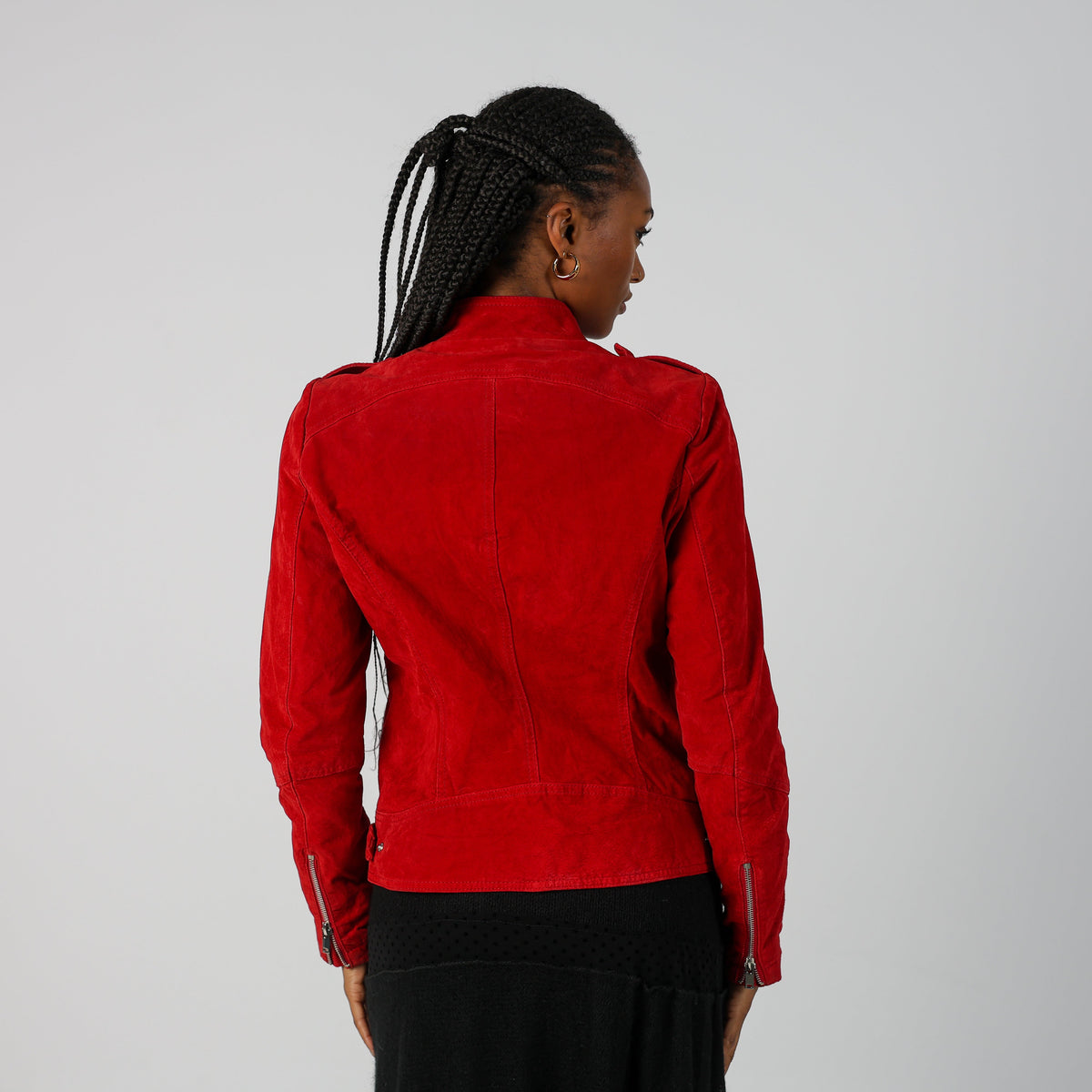 Red Y2K Yessica Leather Jacket (M)