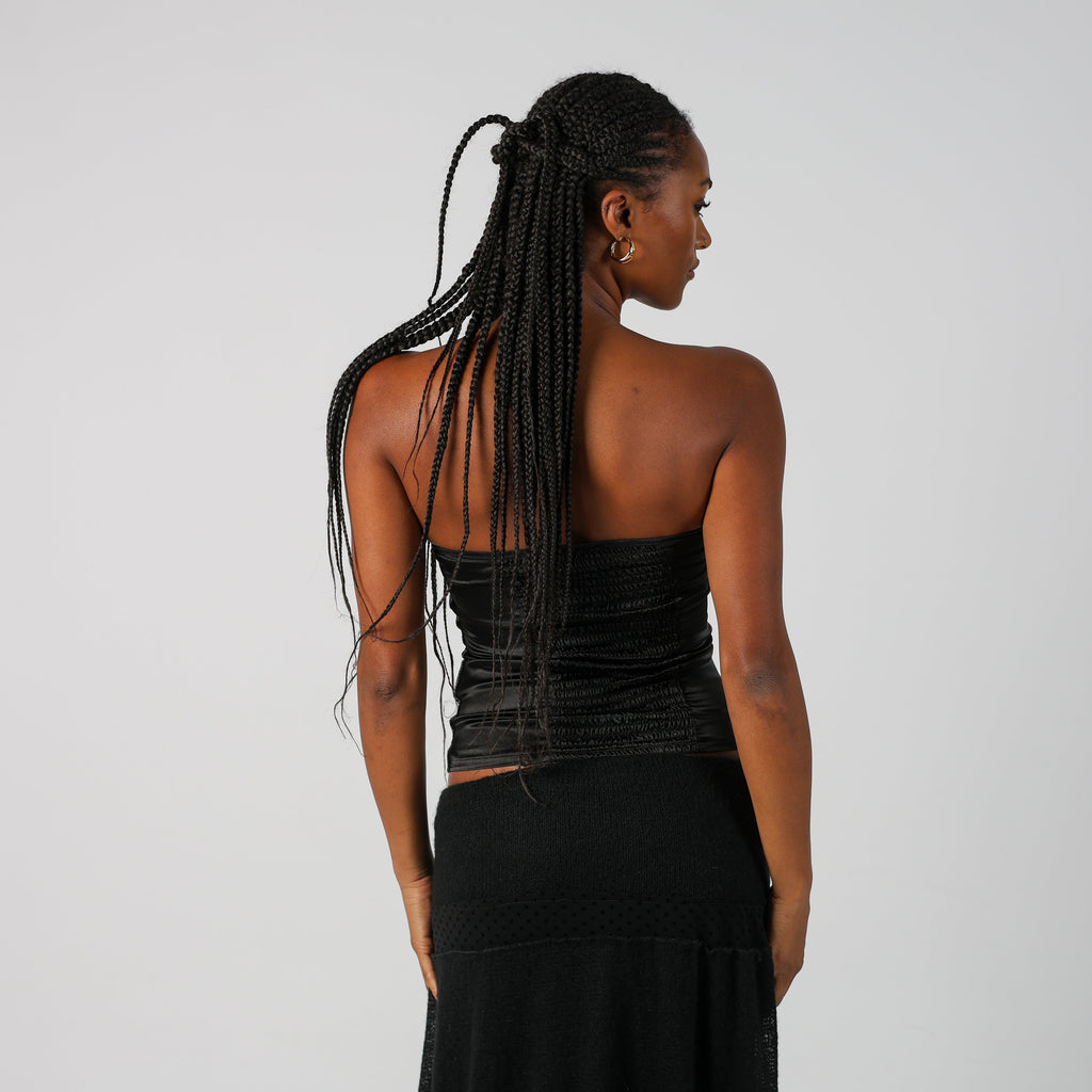 Black Y2K Motivi Cami Sequin bandeau (8)