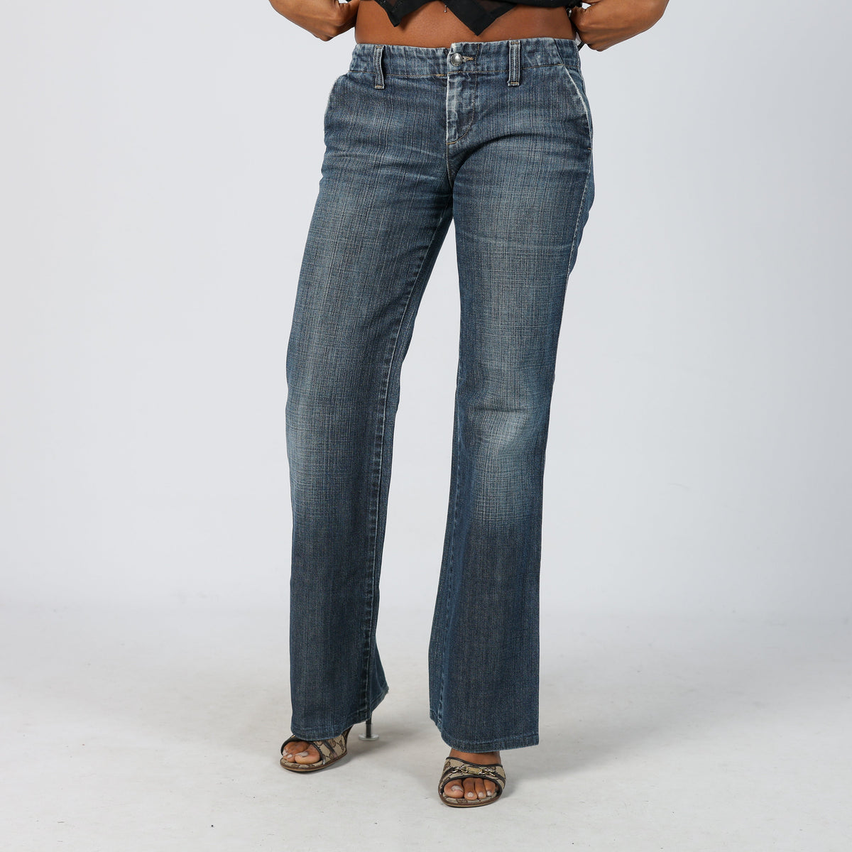 Blue Y2K GAS Dad & Wide Jeans (XS)