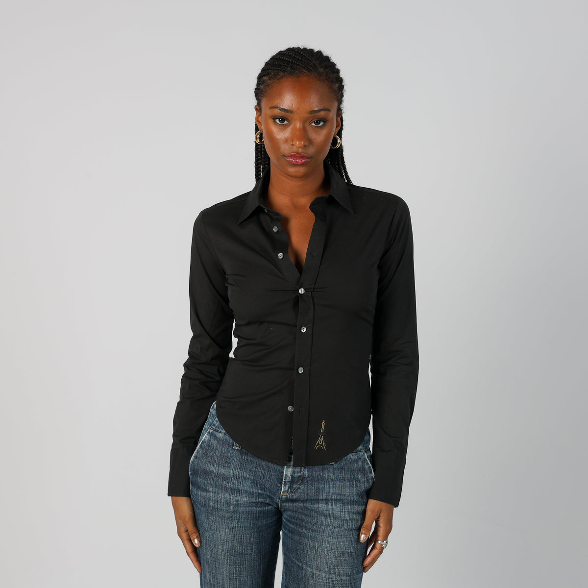 Black Y2K Diesel Long Sleeve Top (S)