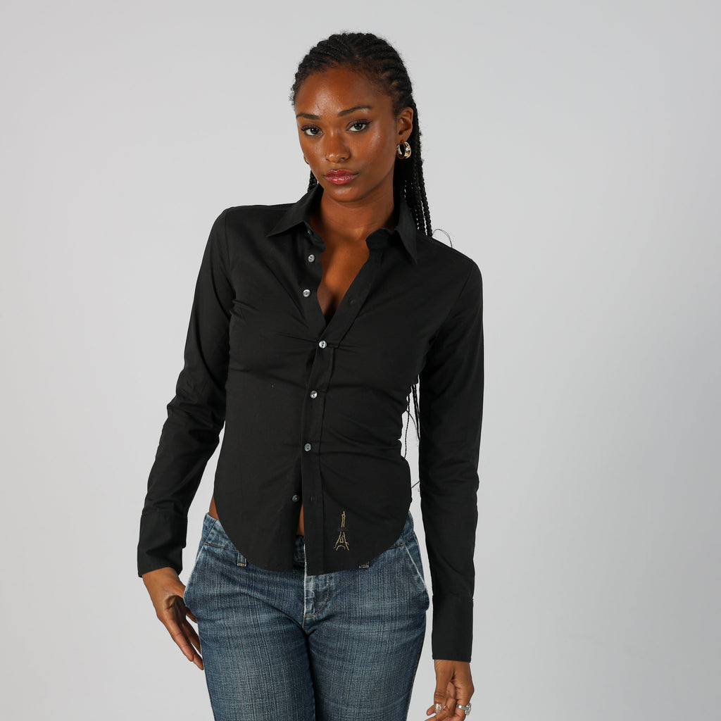 Black Y2K Diesel Long Sleeve Top (S)