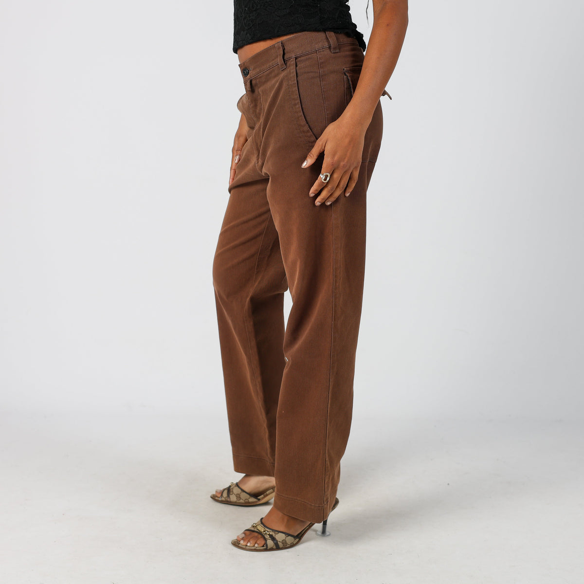 Brown Y2K Guess Cargo Pants (S)