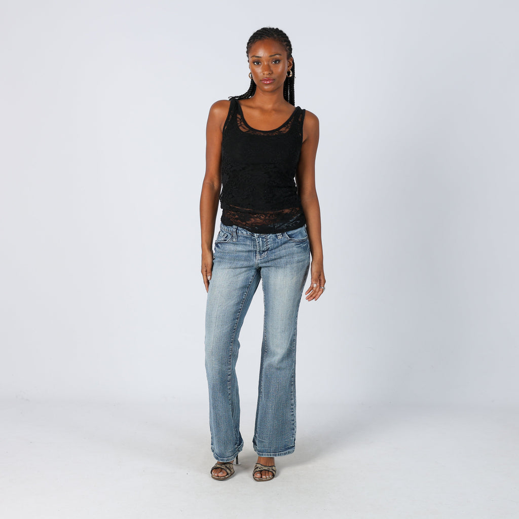 Light Blue Y2K Bootcut Jeans (S)
