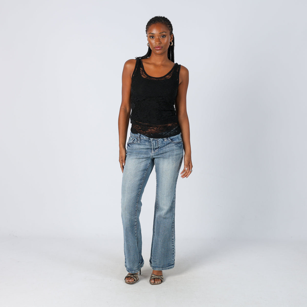 Light Blue Y2K Bootcut Jeans (S)