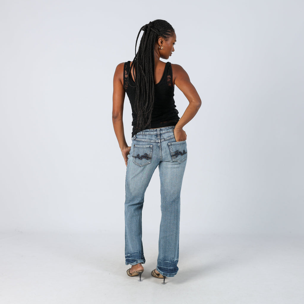 Light Blue Y2K Bootcut Jeans (S)