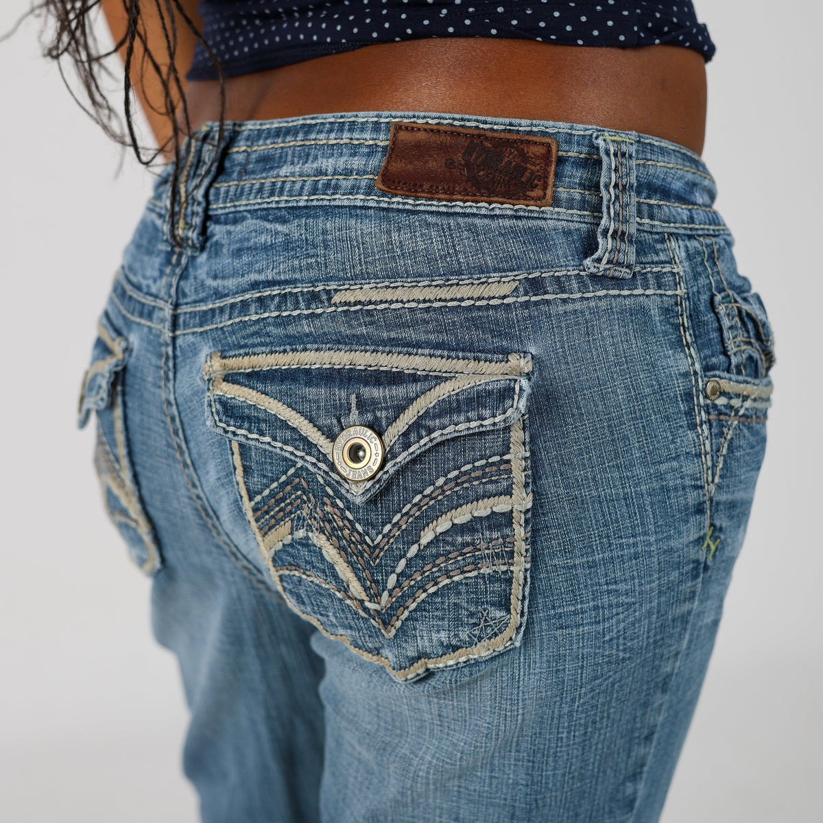 Blue Y2K Straight Jeans (S)