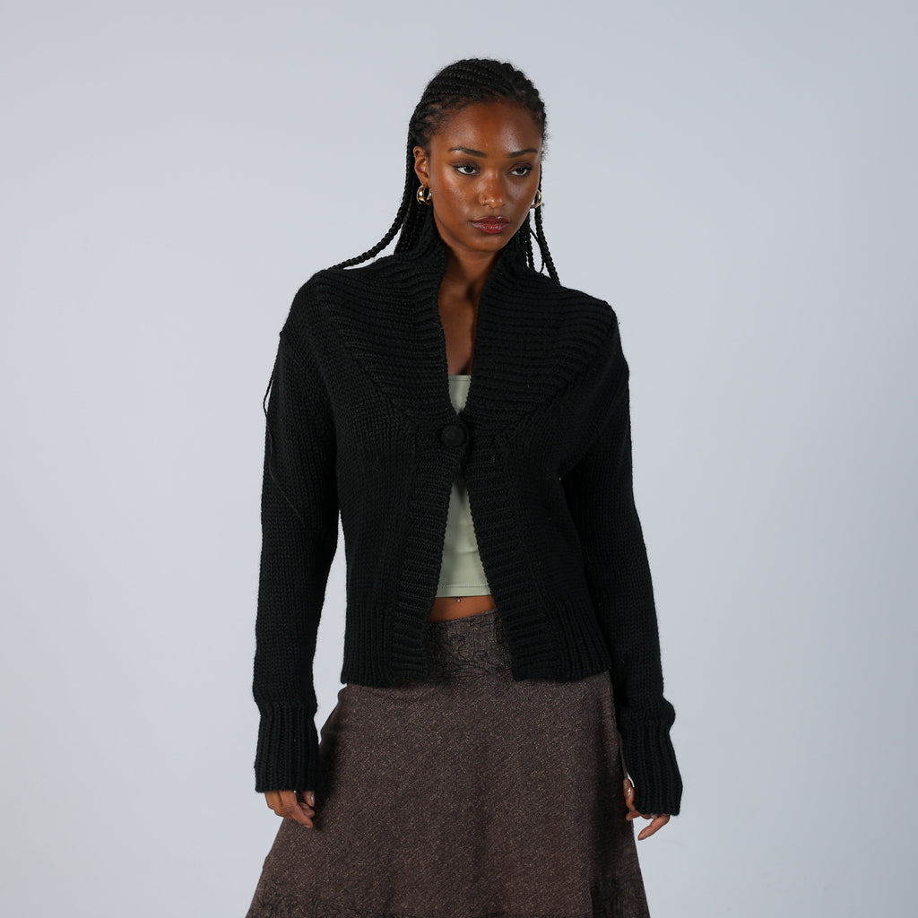 Black Y2K Rifle Jeans Cardigan (S)