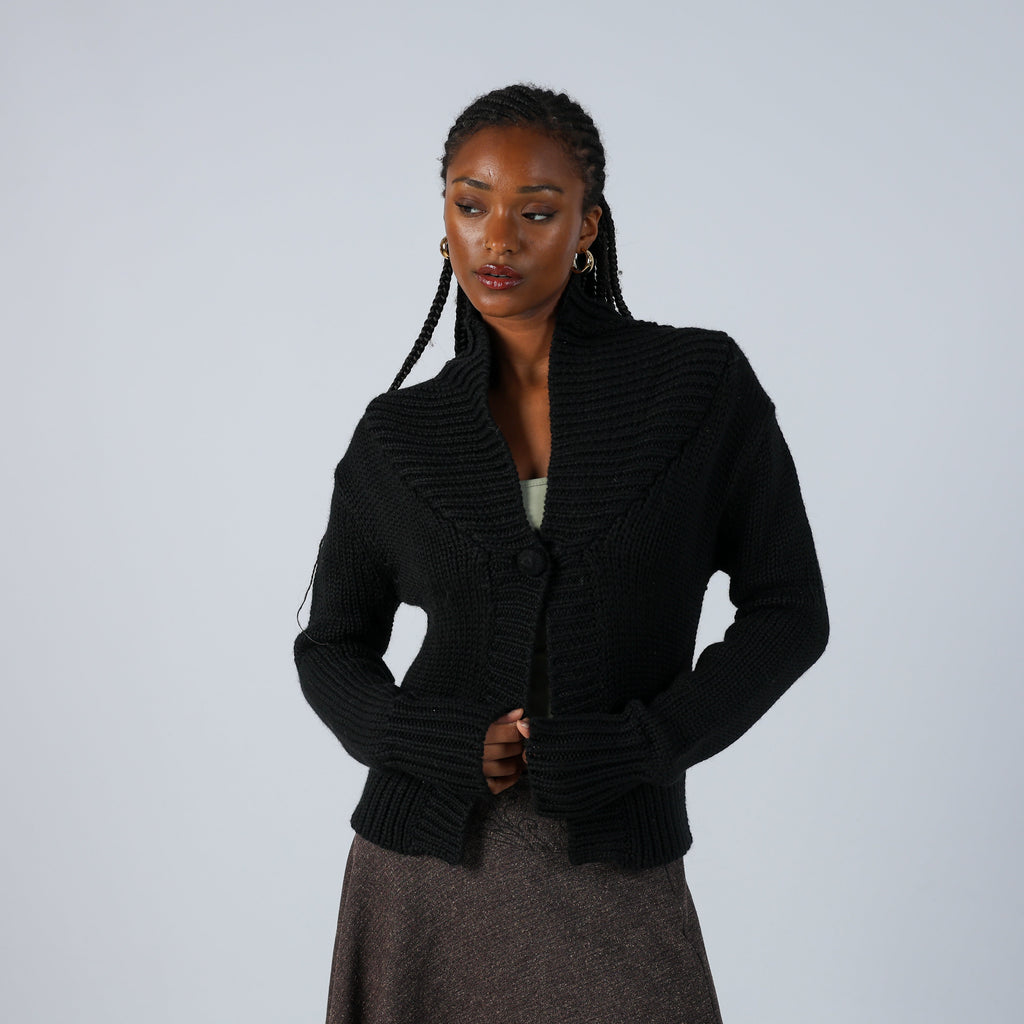 Black Y2K Rifle Jeans Cardigan (S)