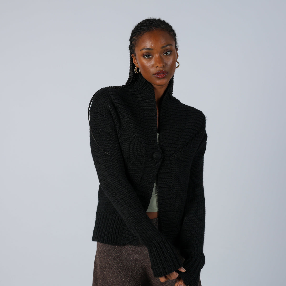 Black Y2K Rifle Jeans Cardigan (S)