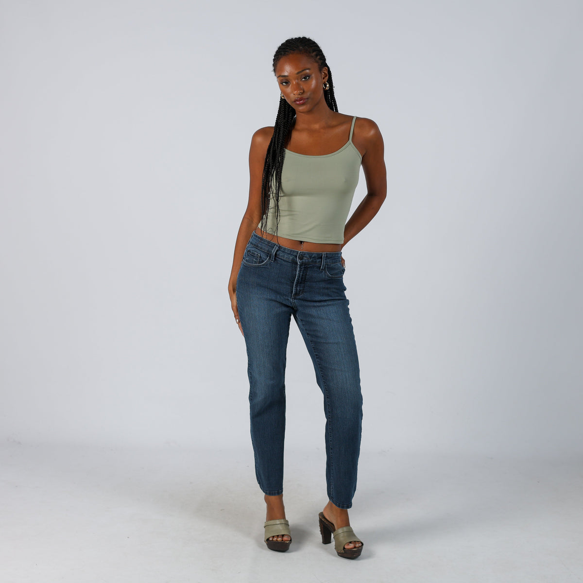 Blue Y2K Straight Jeans (XS)