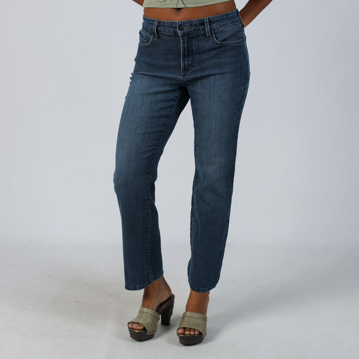 Blue Y2K Straight Jeans (XS)