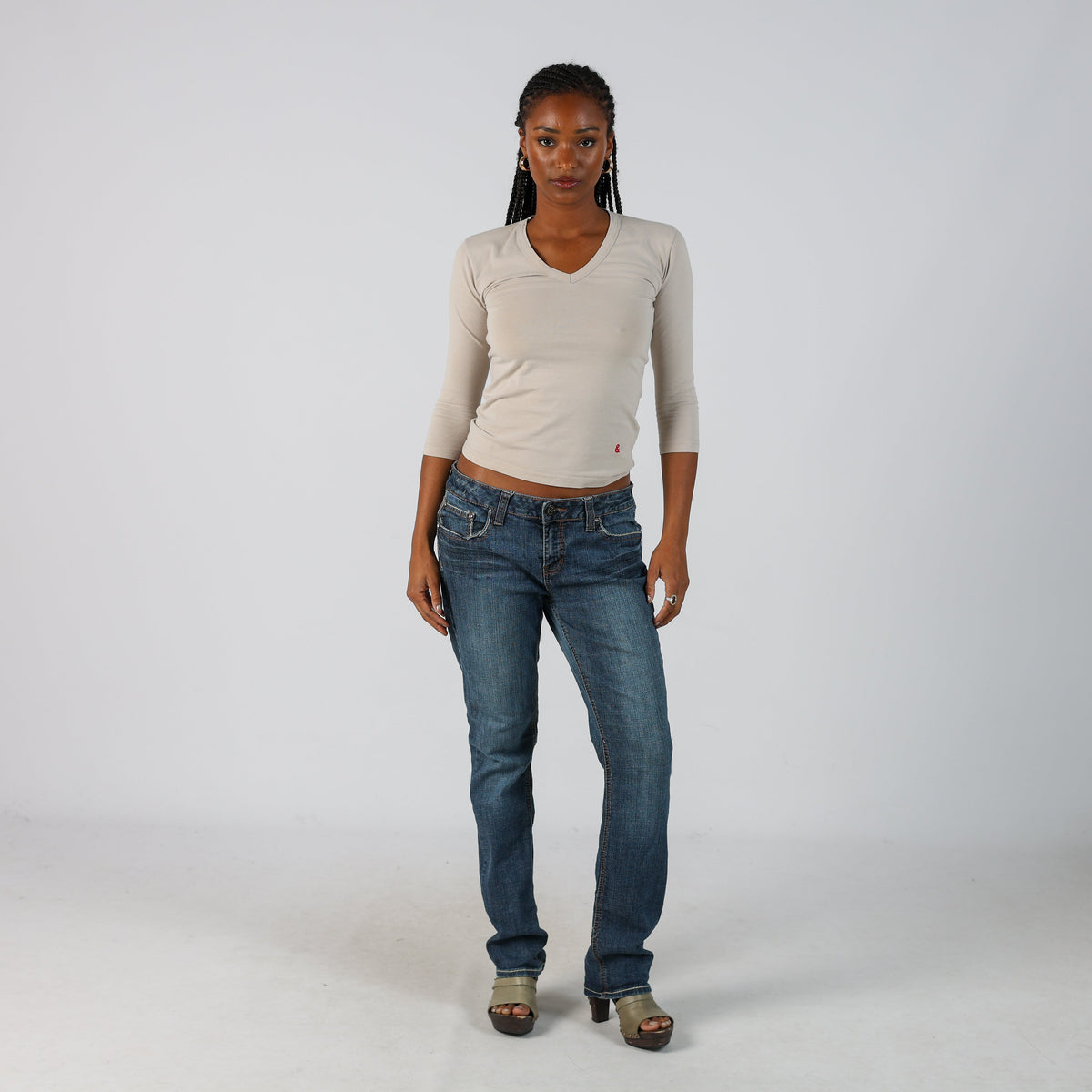 Blue Y2K Straight Jeans (S)