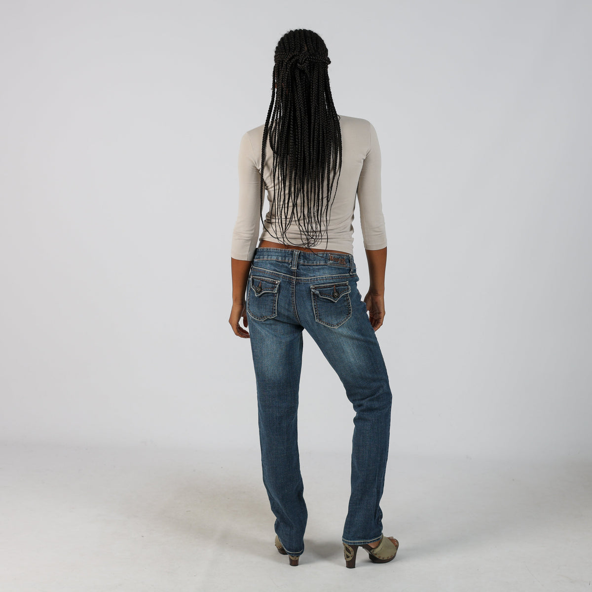 Blue Y2K Straight Jeans (S)