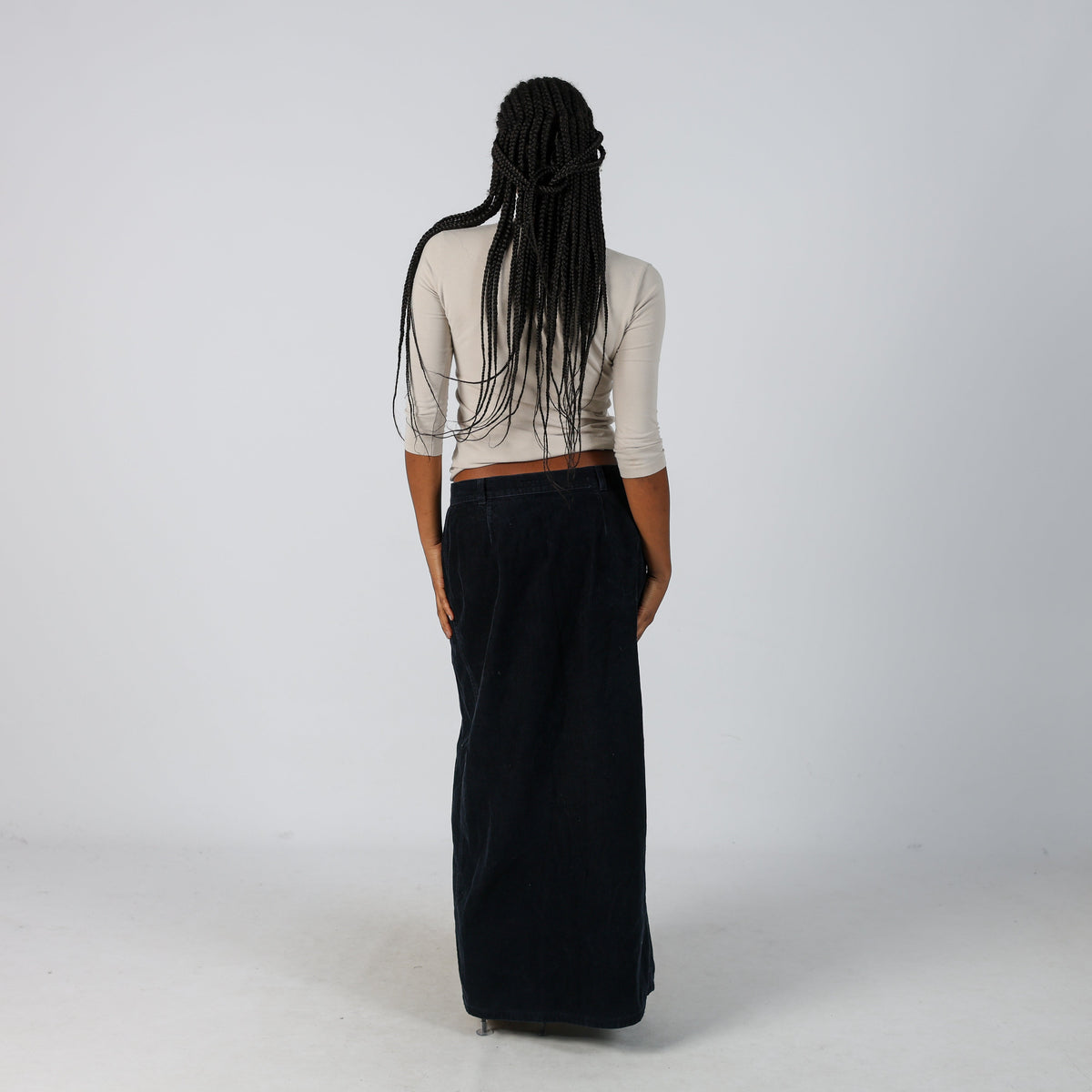 Navy Blue Y2K Kocca Cord Skirt (S)