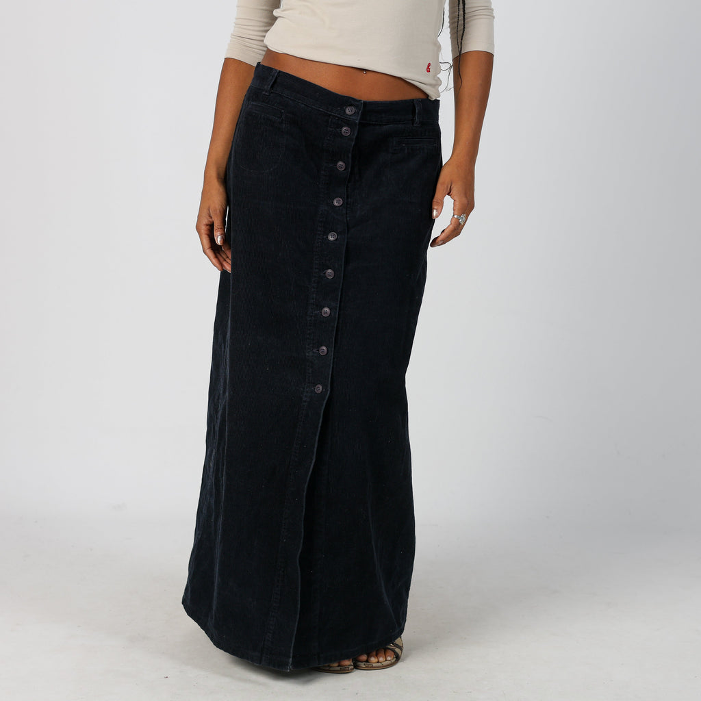 Navy Blue Y2K Kocca Cord Skirt (S)