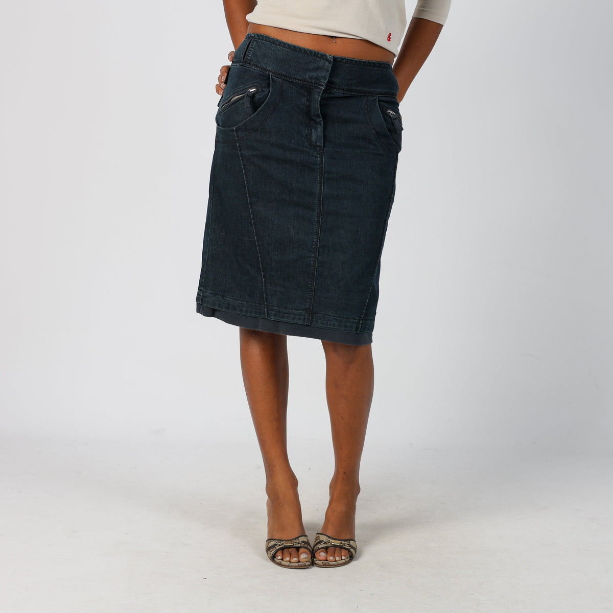 Blue 90s Max&Co. Denim Mini Skirt (10)