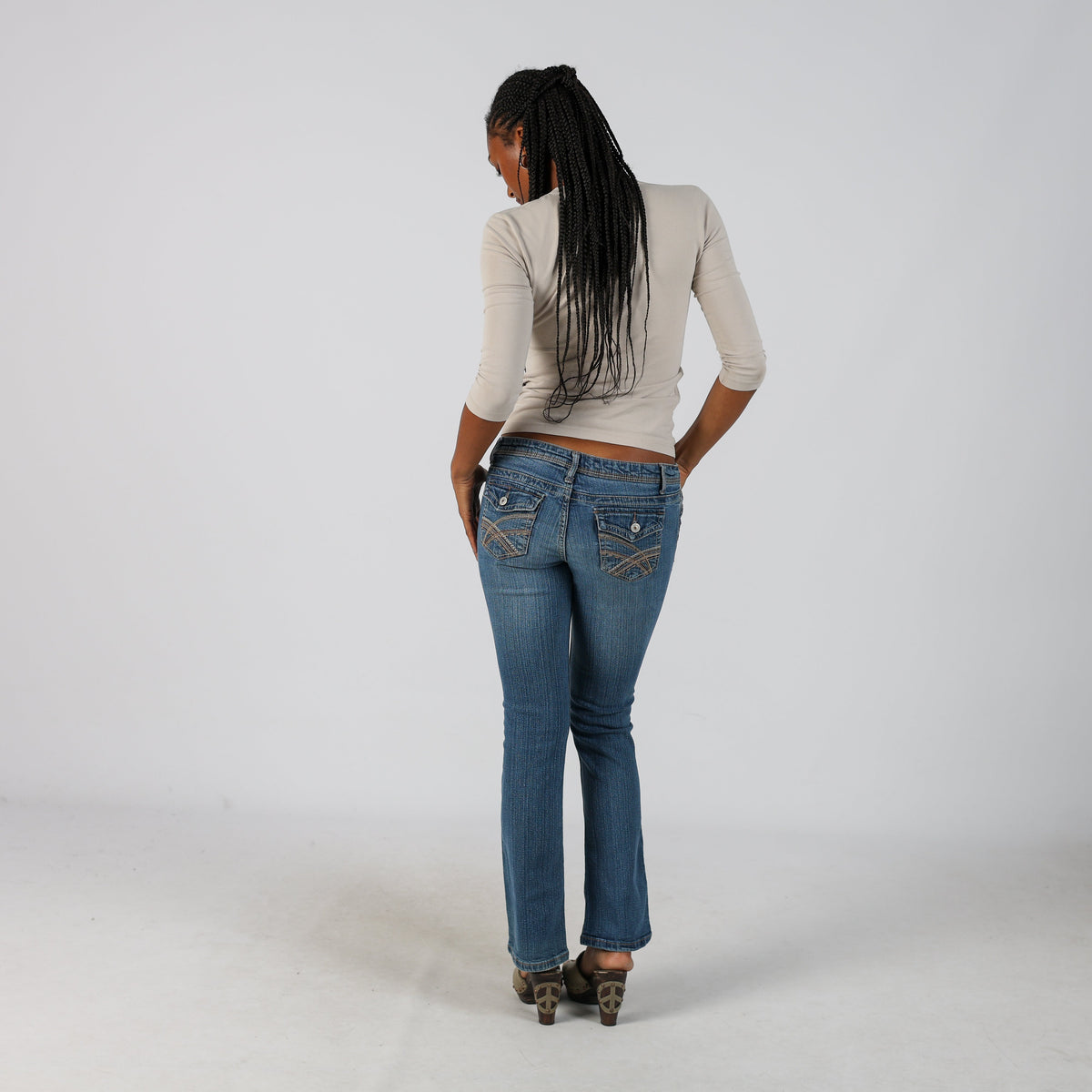 Blue Y2K Bootcut Jeans (S)