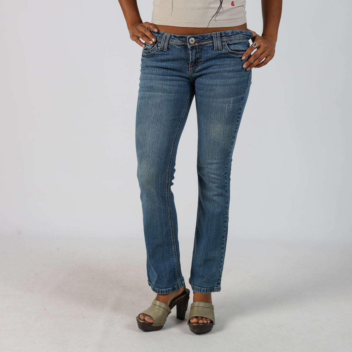 Blue Y2K Bootcut Jeans (S)