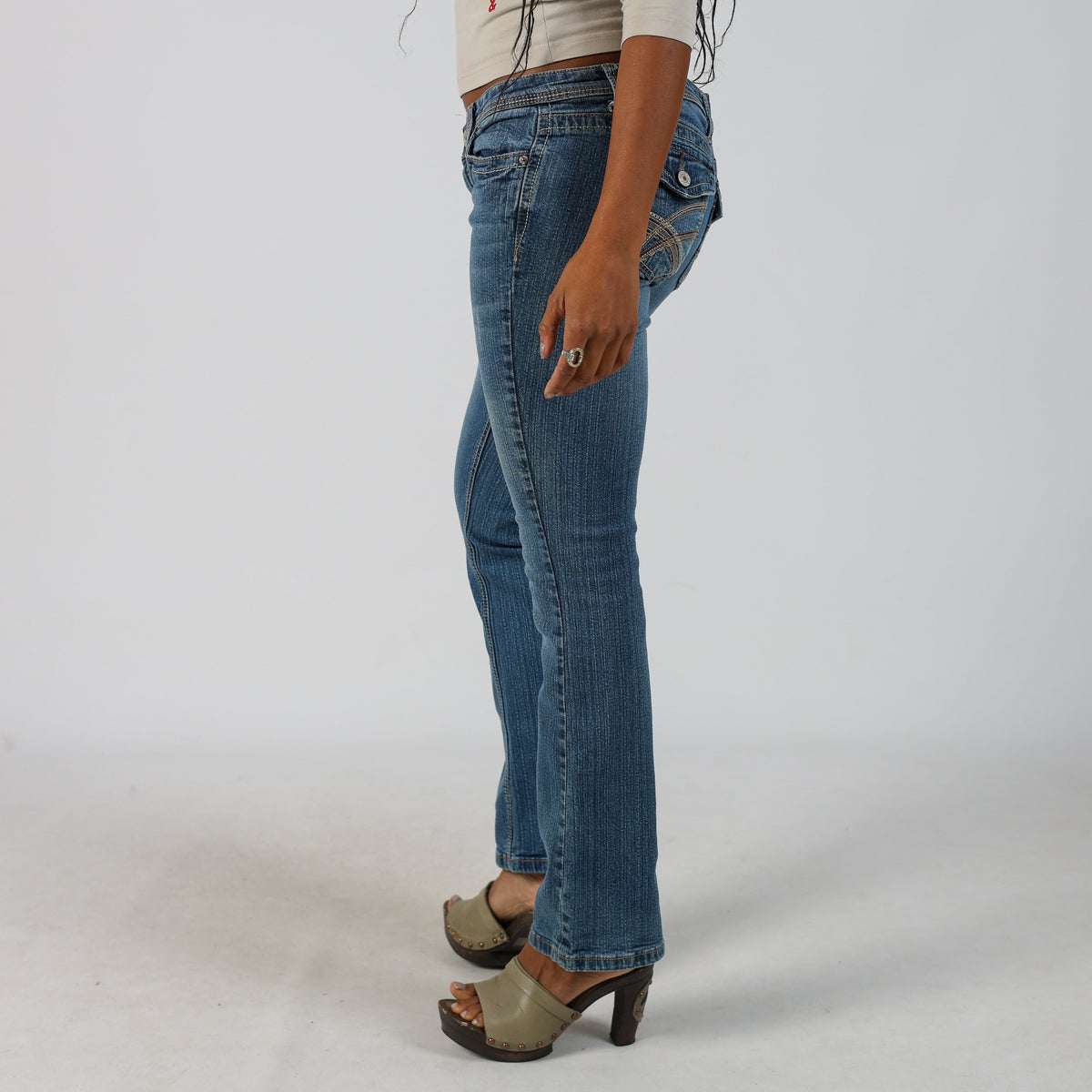 Blue Y2K Bootcut Jeans (S)
