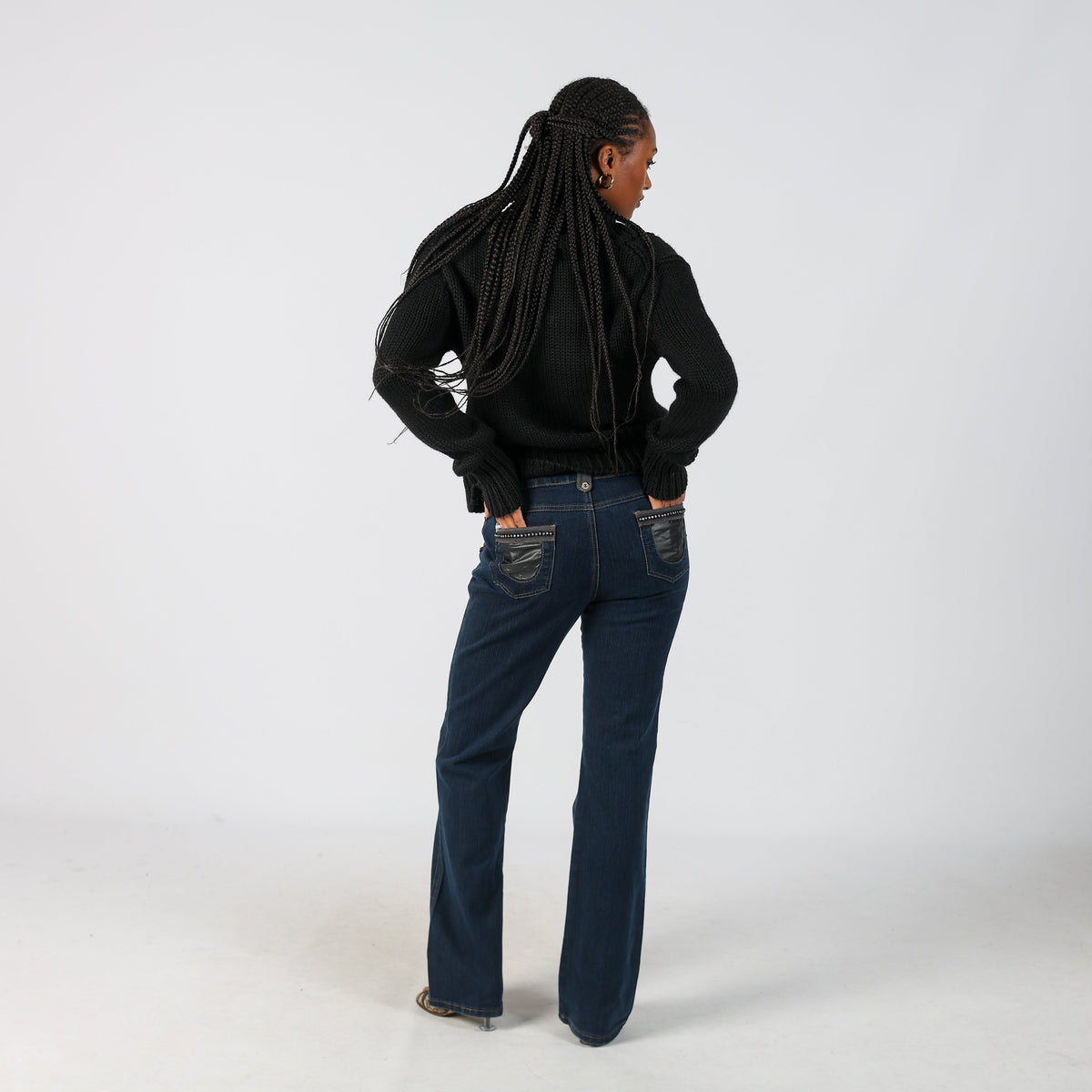 Blue Y2K Straight Jeans (XS)