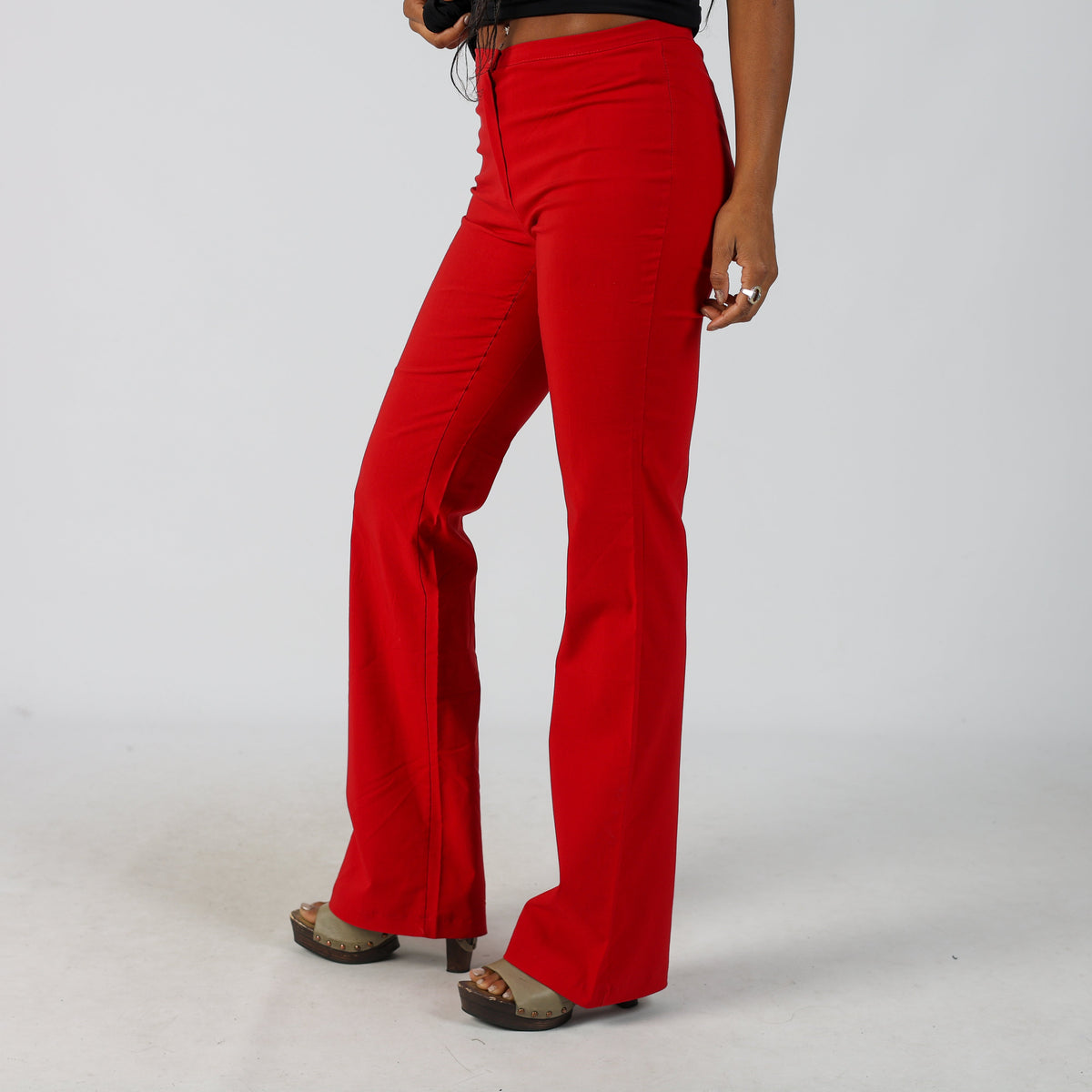 Red 90s Collezione Woven Trousers (XS)