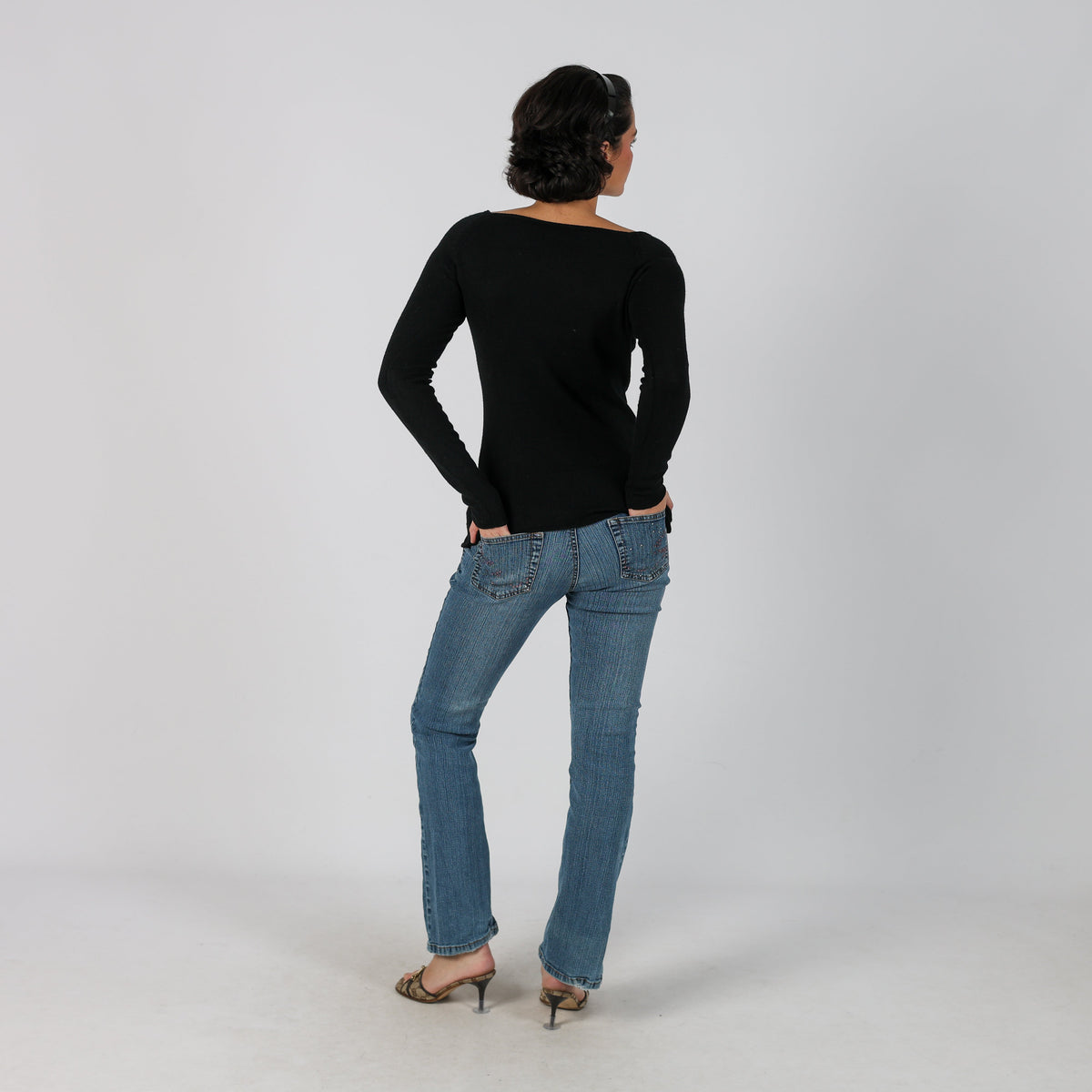 Blue Y2K Straight Jeans (XS)