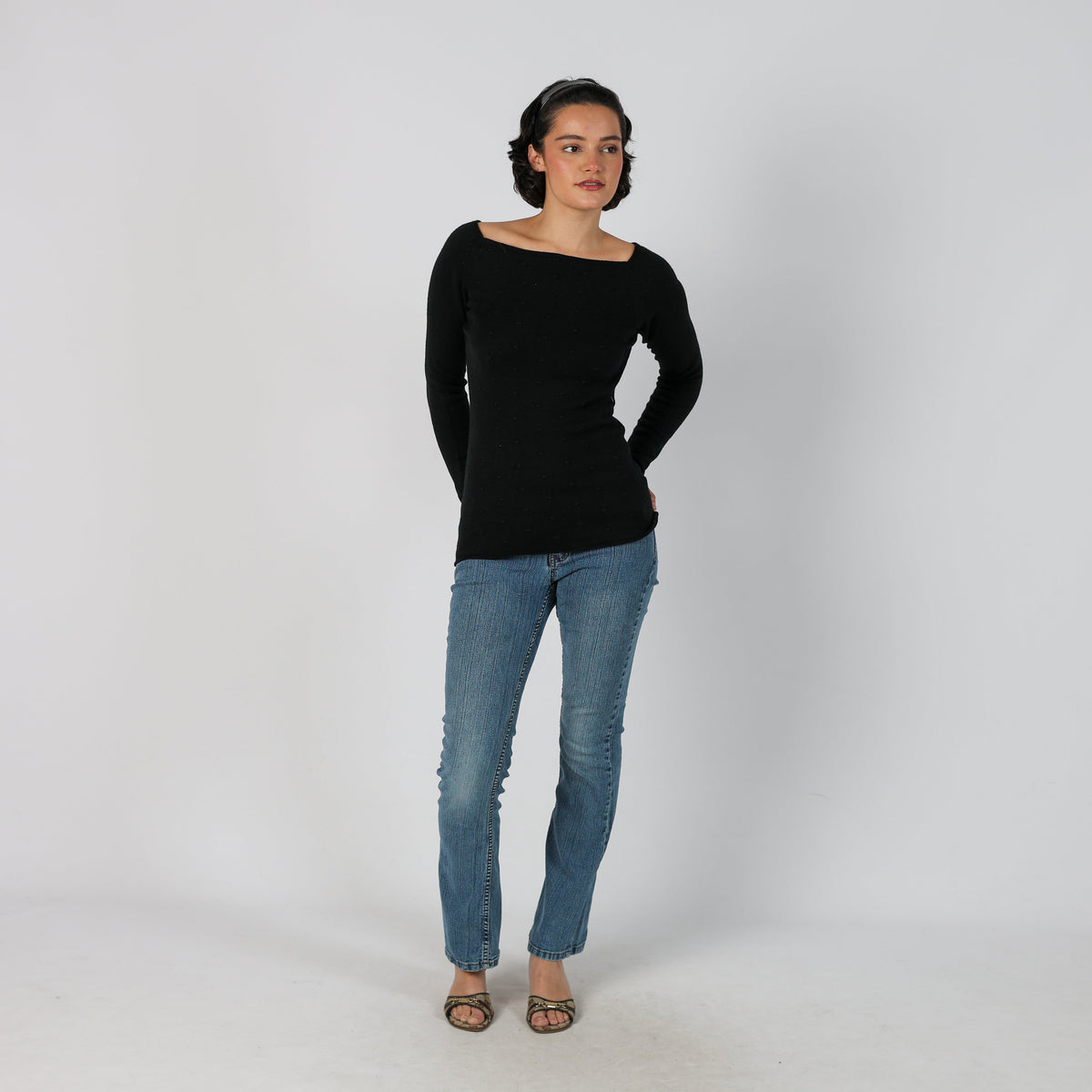 Blue Y2K Straight Jeans (XS)