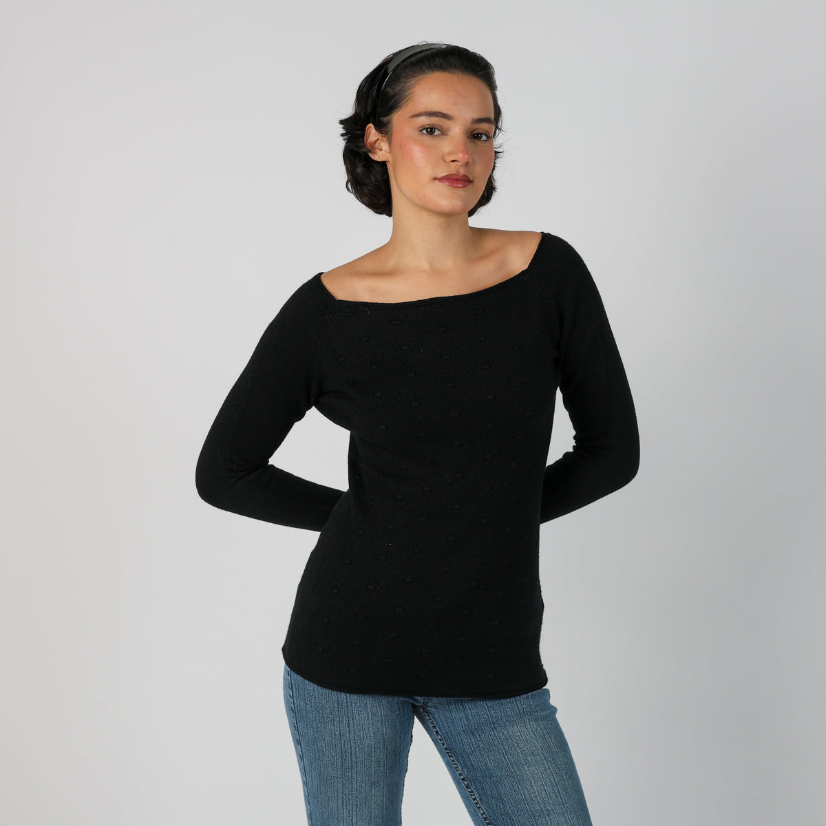 Black Y2K Knitted Jumper (S)
