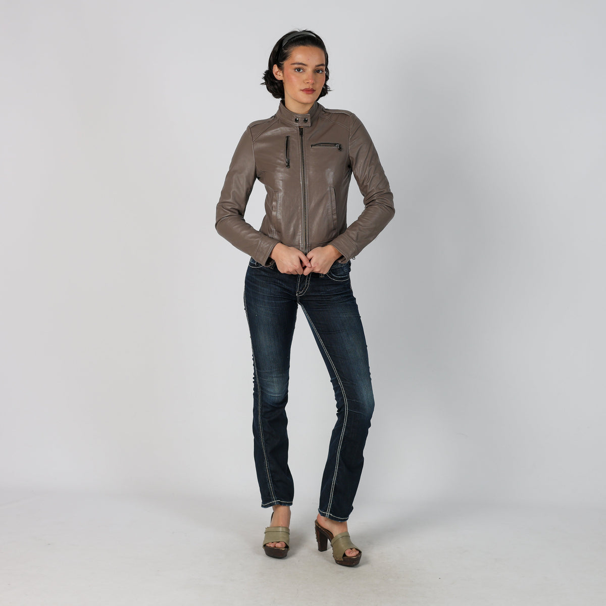 Blue Y2K Silver Bootcut Jeans (XS)