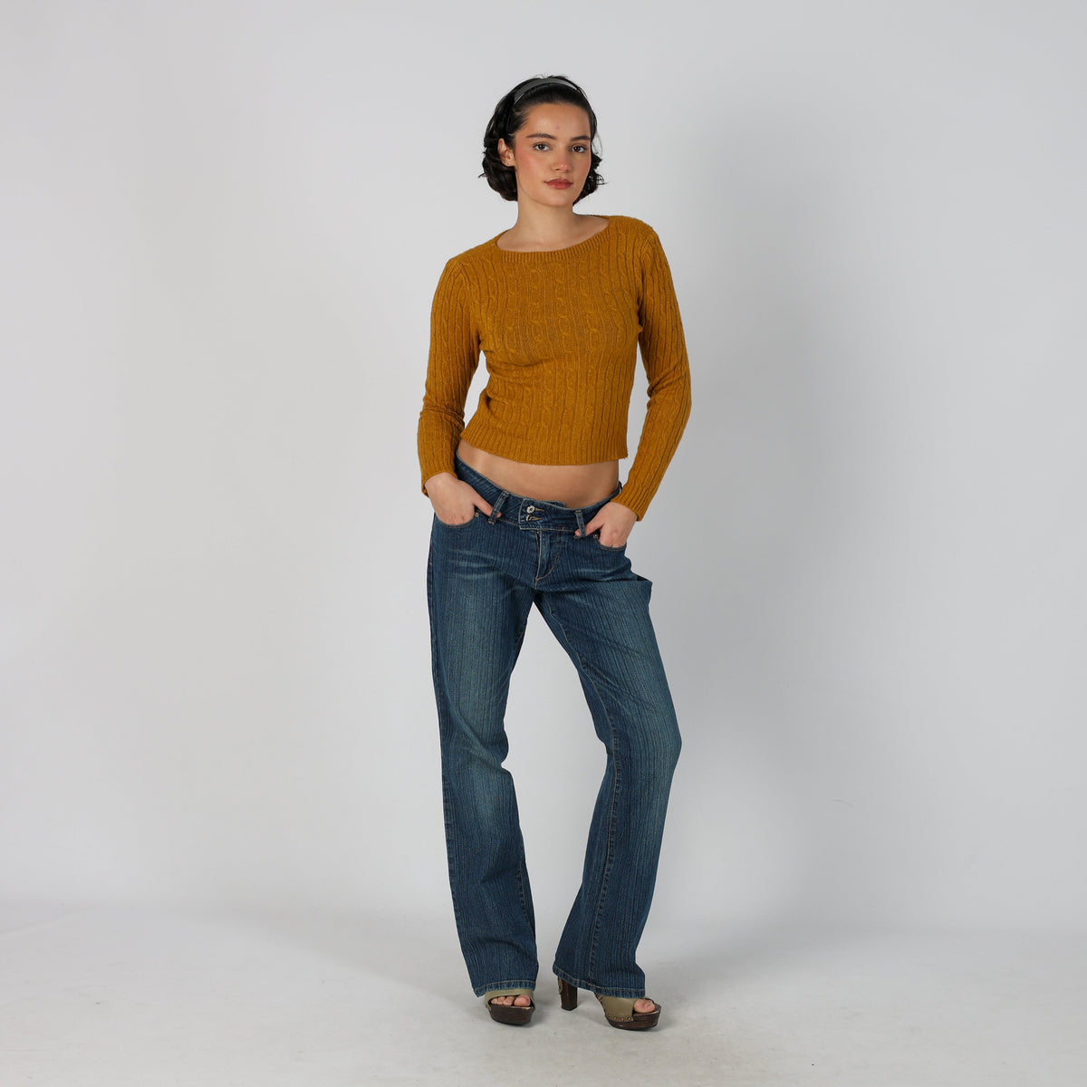 Blue Y2K Straight Jeans (S)