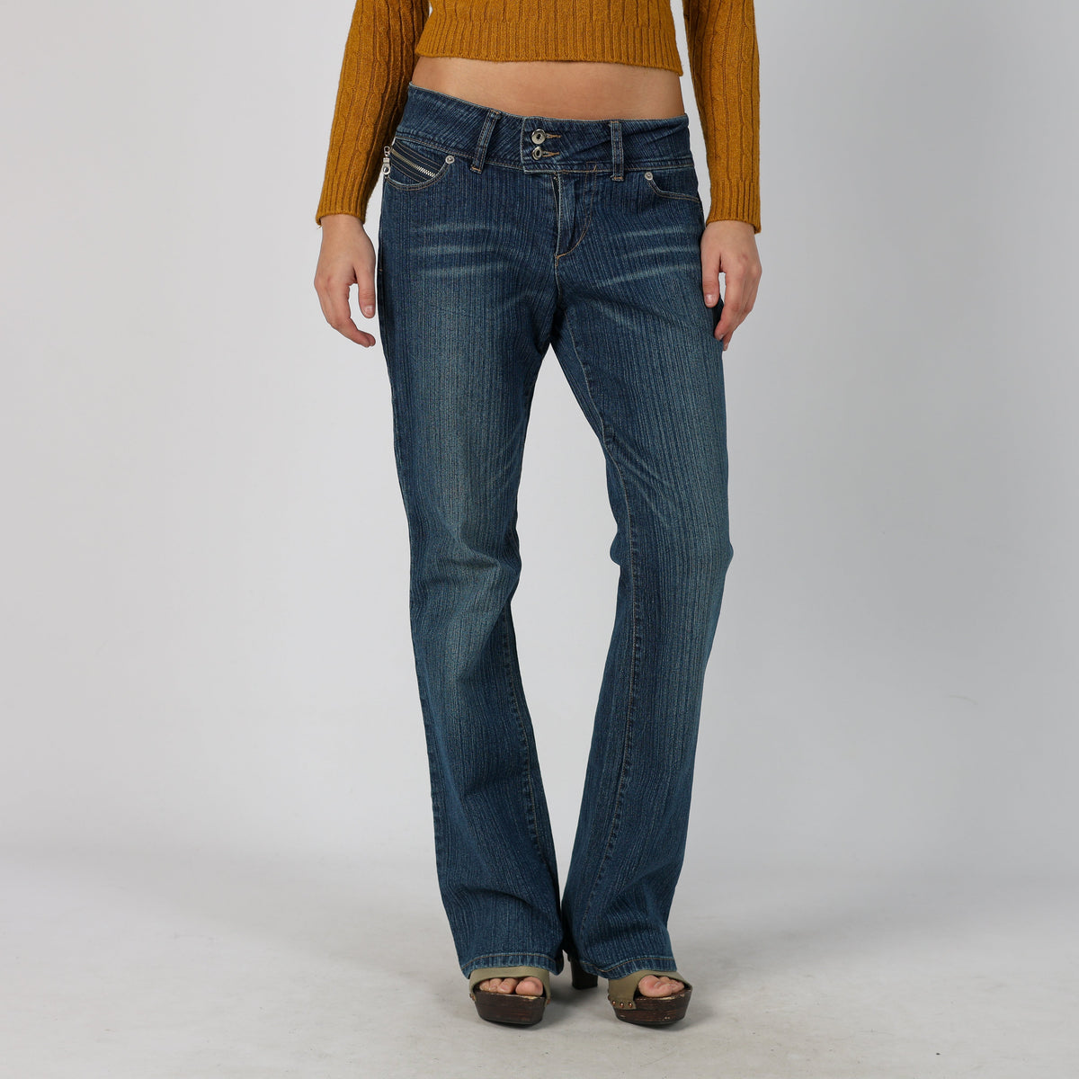 Blue Y2K Straight Jeans (S)