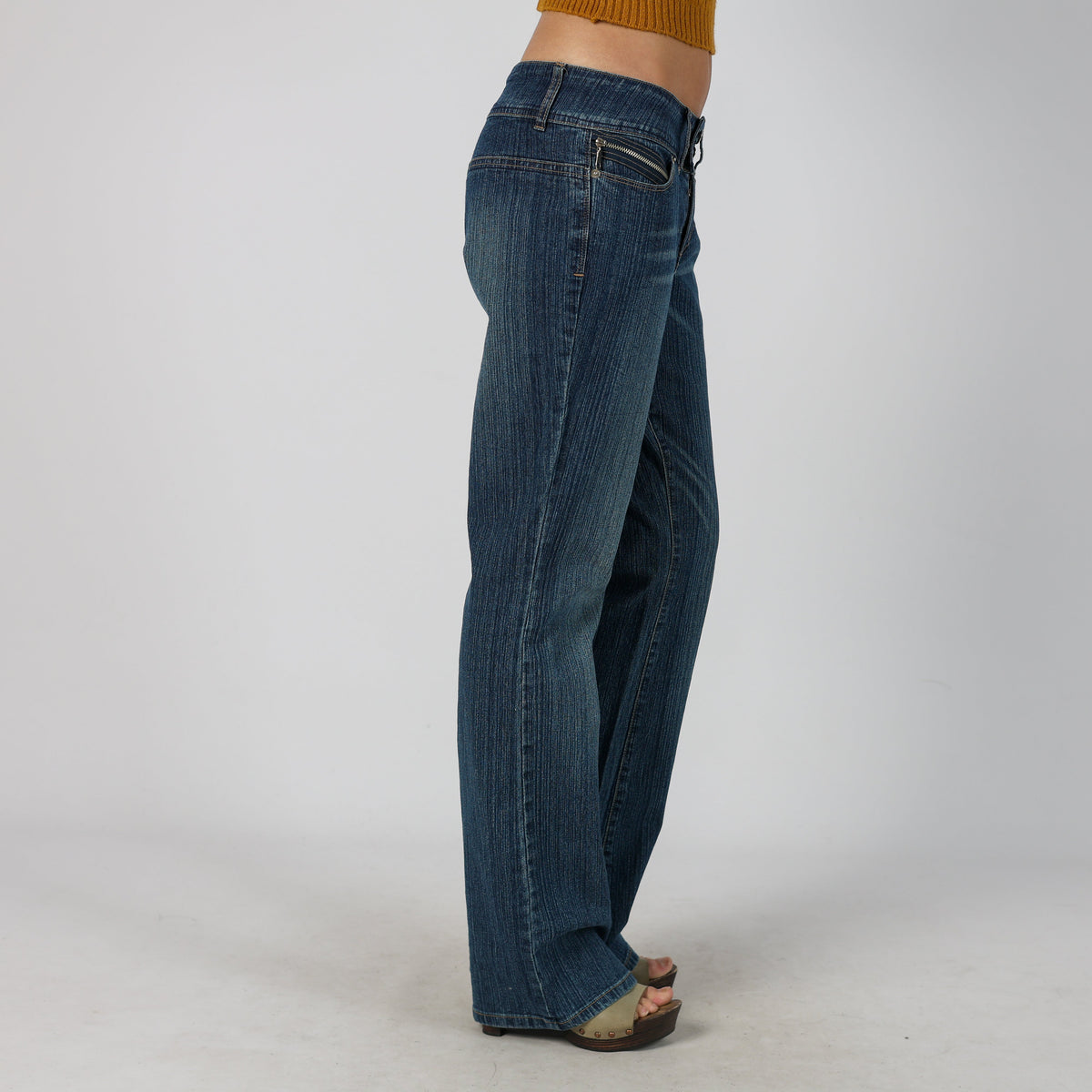 Blue Y2K Straight Jeans (S)