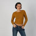 Mustard Yellow Y2K Made in Italy Knitted Jumper (S)