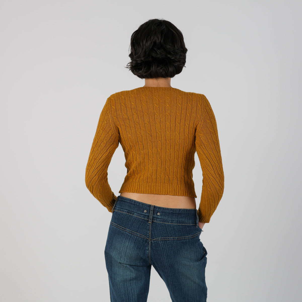 Mustard Yellow Y2K Made in Italy Knitted Jumper (S)
