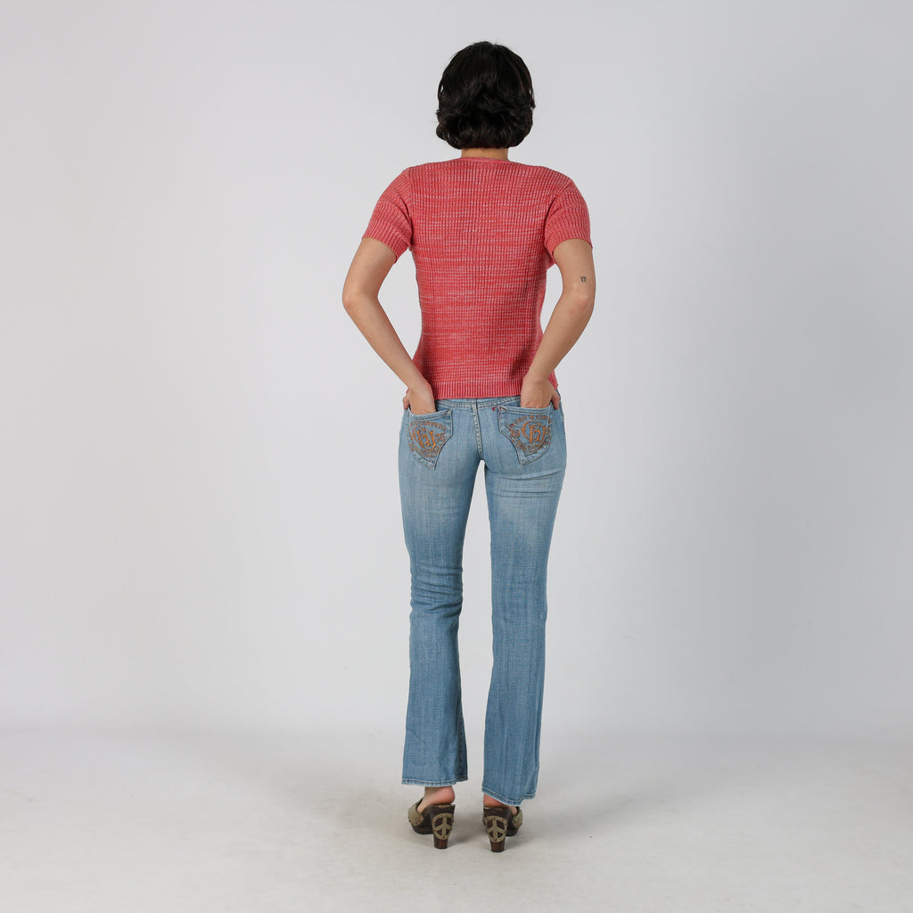 Light Blue Y2K Bootcut Jeans (XS)