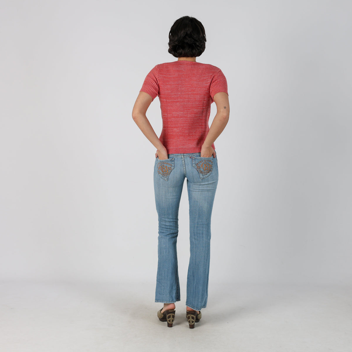 Light Blue Y2K Bootcut Jeans (XS)
